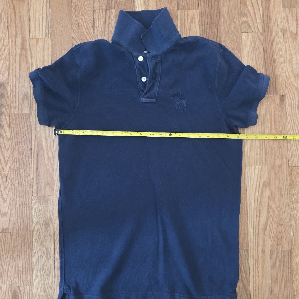 Abercrombie And Fitch Navy Polo Shirt Large Moose Logo